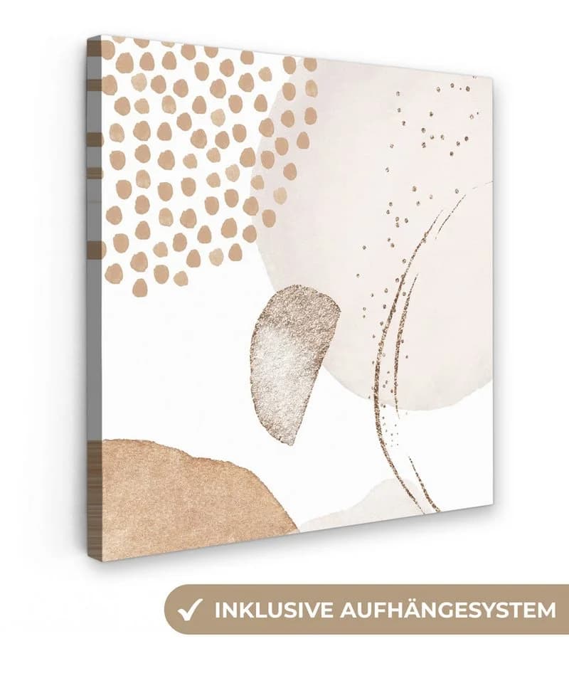 OneMillionCanvasses® Leinwandbild Aquarell Beige Abstrakt Modern - Bild 2
