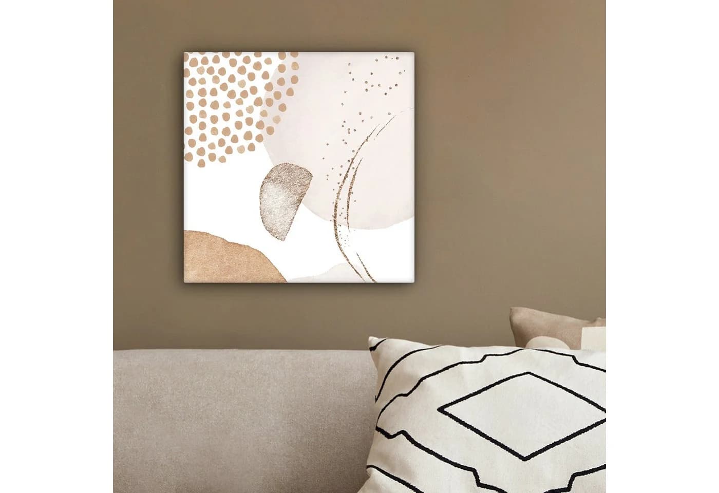 OneMillionCanvasses® Leinwandbild Aquarell Beige Abstrakt Modern - Bild 4