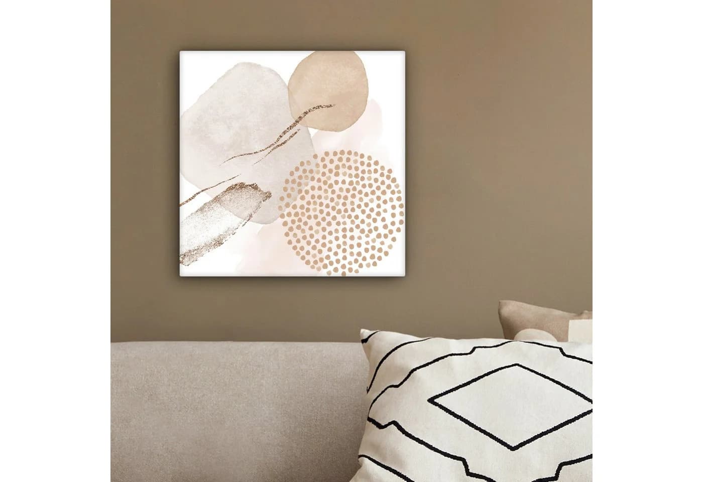 OneMillionCanvasses® Leinwandbild Aquarell Beige Modern Abstrakt - Bild 4