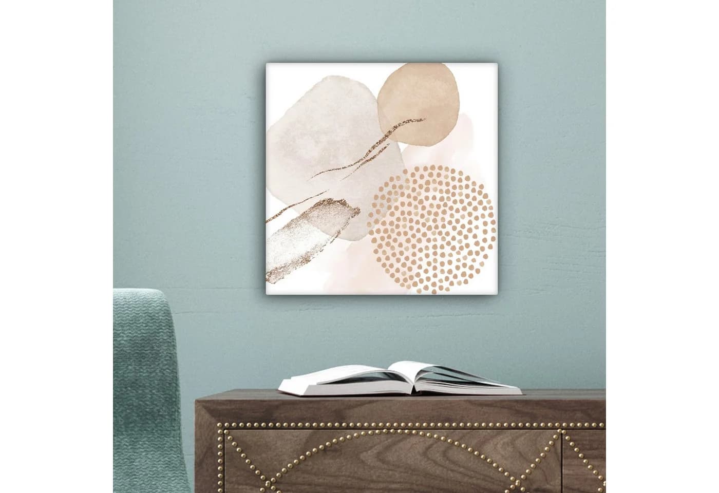 OneMillionCanvasses® Leinwandbild Aquarell Beige Modern Abstrakt - Bild 5