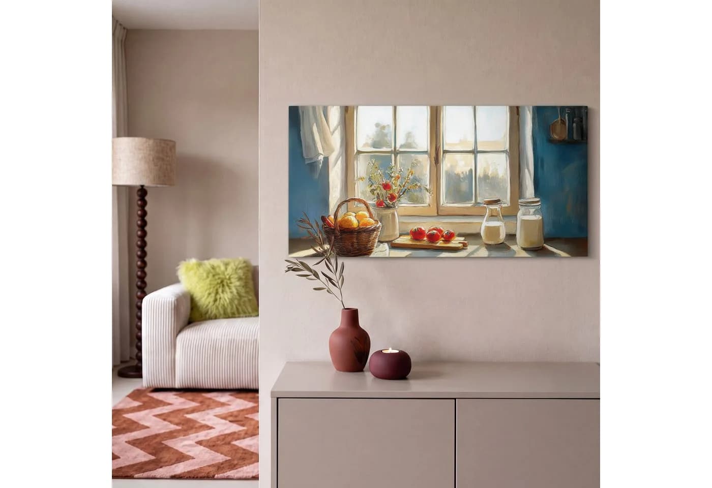 OneMillionCanvasses® Leinwandbild Panorama Stillleben Küche Vintage