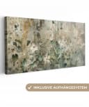 OneMillionCanvasses® Leinwandbild Panorama Blumen Grau 40x20 cm Bild 2