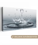 OneMillionCanvasses® Leinwandbild Panorama Abstrakt Wasser Herz Bild 2