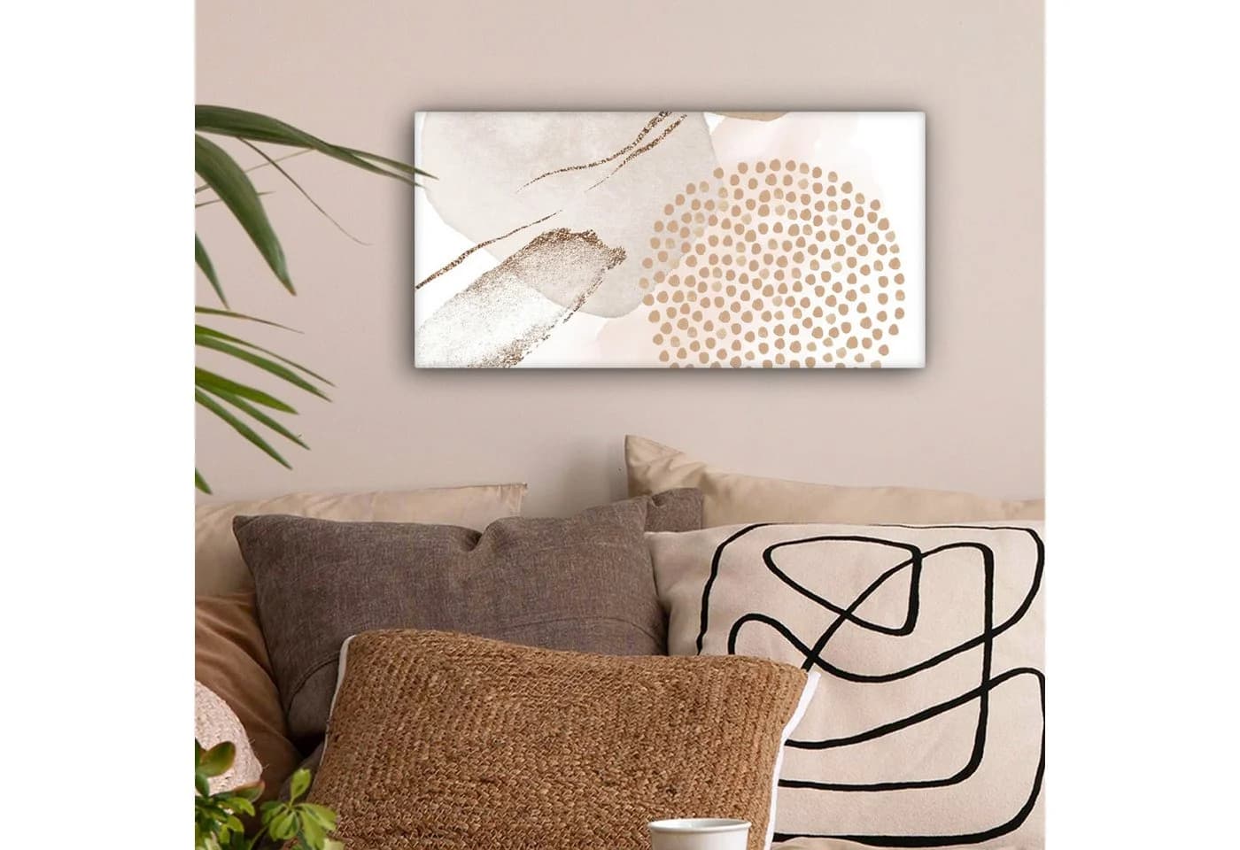 OneMillionCanvasses® Leinwandbild Abstrakt Beige Modern