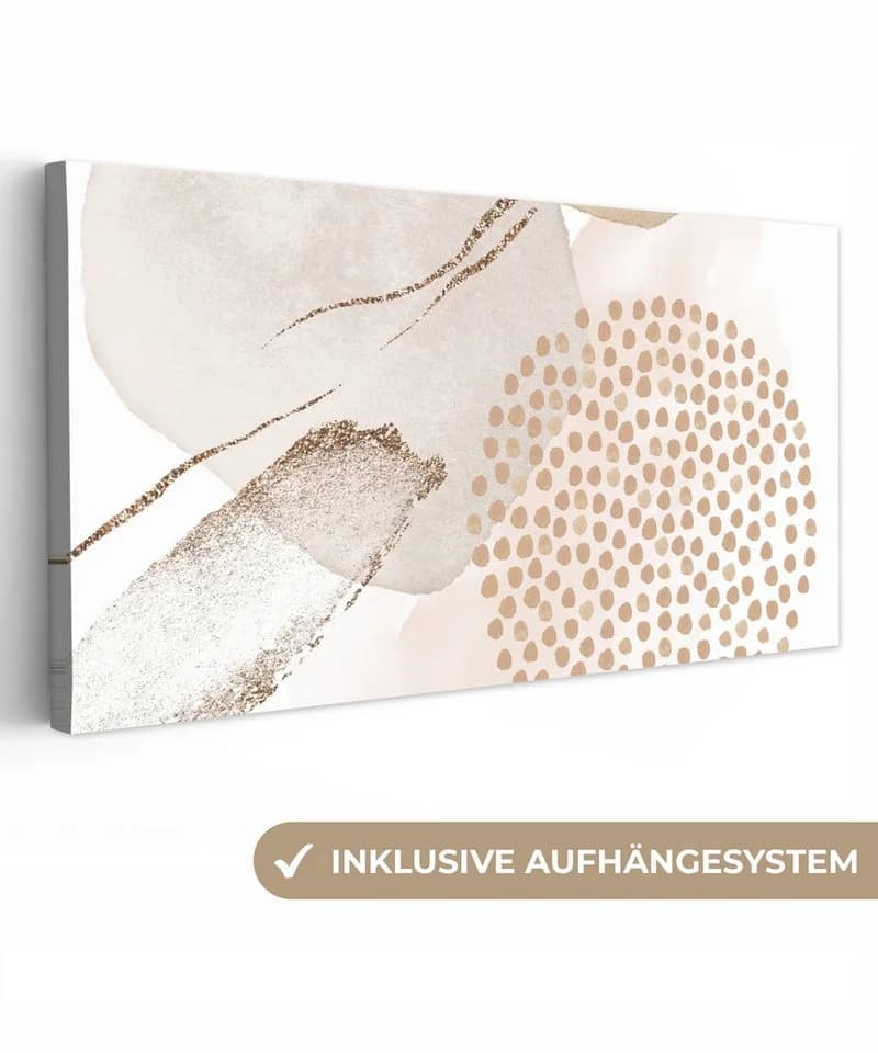 OneMillionCanvasses® Leinwandbild Abstrakt Beige Modern - Bild 2