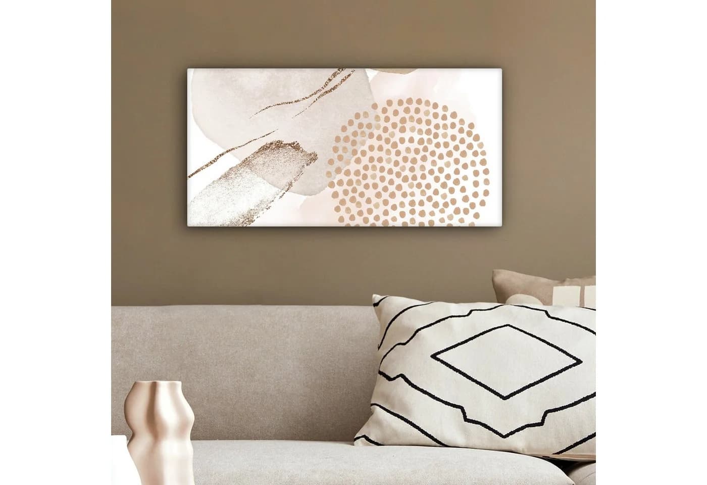 OneMillionCanvasses® Leinwandbild Abstrakt Beige Modern - Bild 4