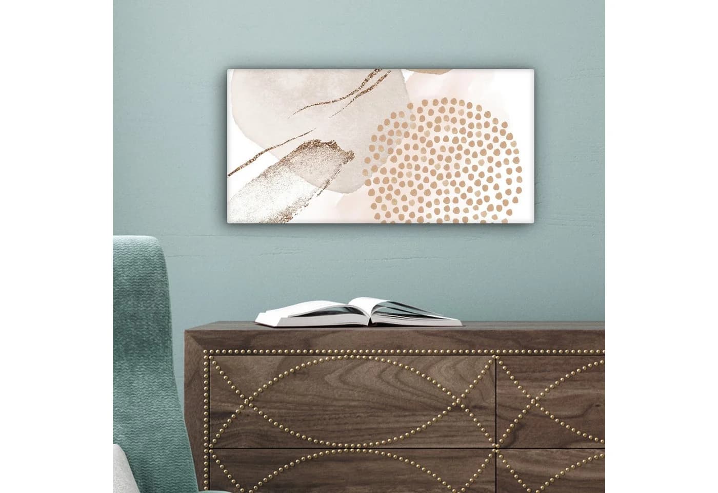 OneMillionCanvasses® Leinwandbild Abstrakt Beige Modern - Bild 5