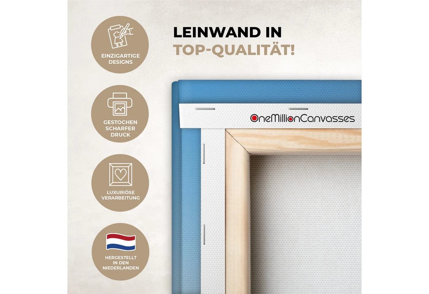 OneMillionCanvasses® Leinwandbild Panorama Strand Möwe 60x20 cm - Bild 3