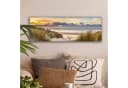 OneMillionCanvasses® Leinwandbild Panorama Strand - Düne - Gras - Sonnenuntergang - Meer Bild 1