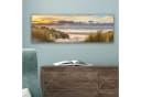 OneMillionCanvasses® Leinwandbild Panorama Strand - Düne - Gras - Sonnenuntergang - Meer Bild 5