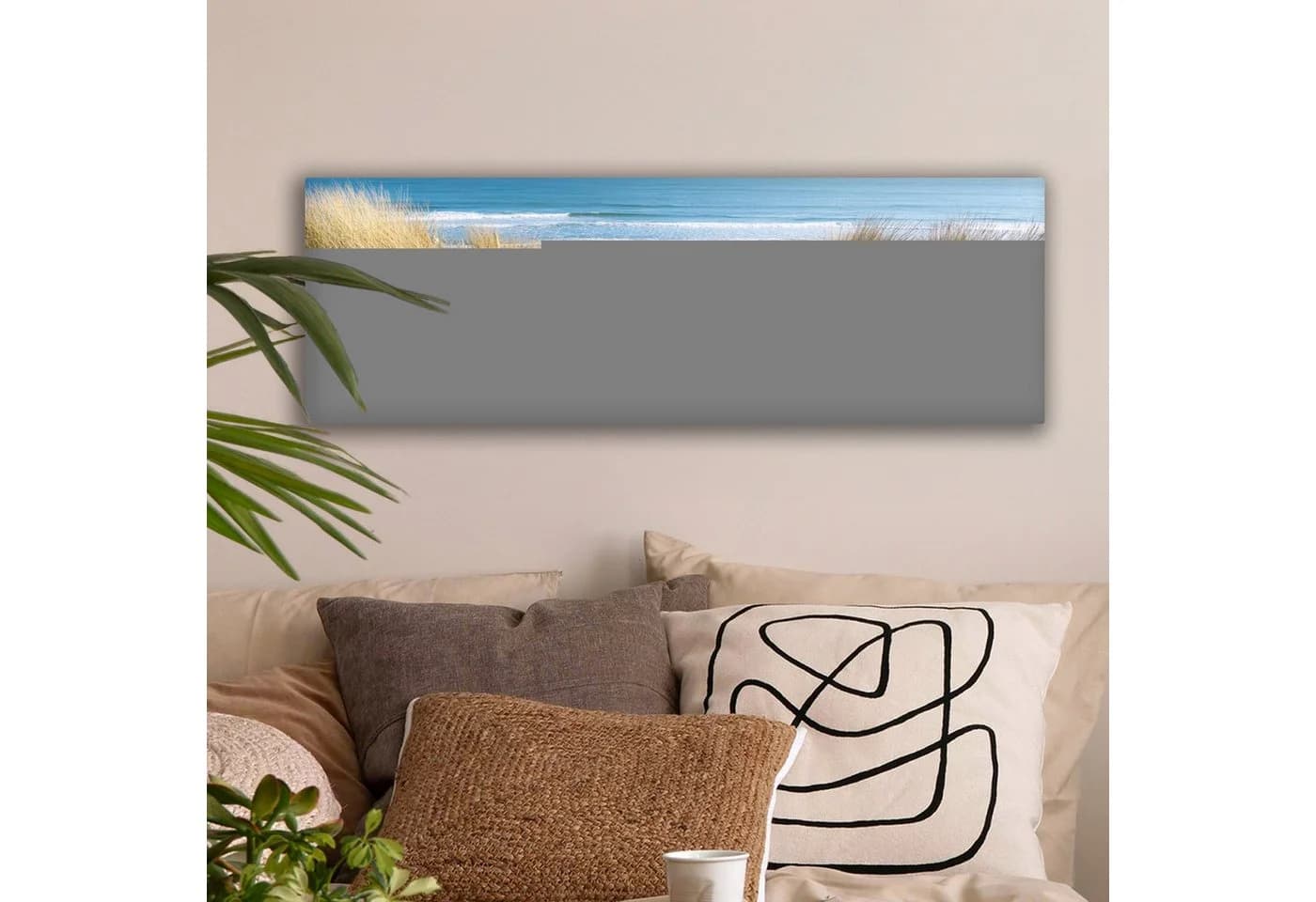 OneMillionCanvasses® Leinwandbild Panorama Strand Meer Düne Sommer