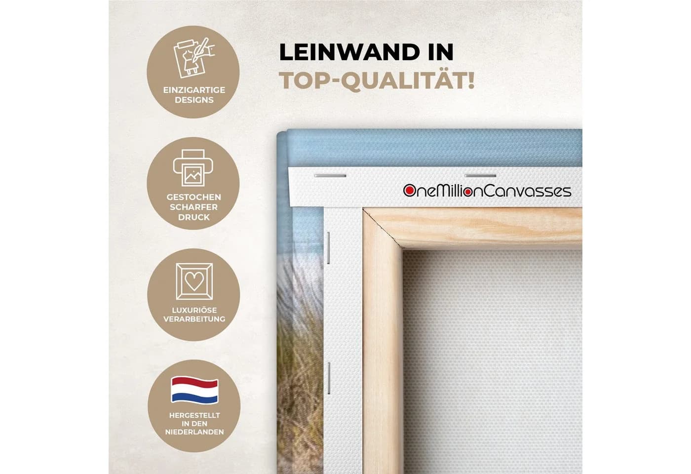 OneMillionCanvasses® Leinwandbild Panorama Strand Meer Düne Sommer - Bild 3