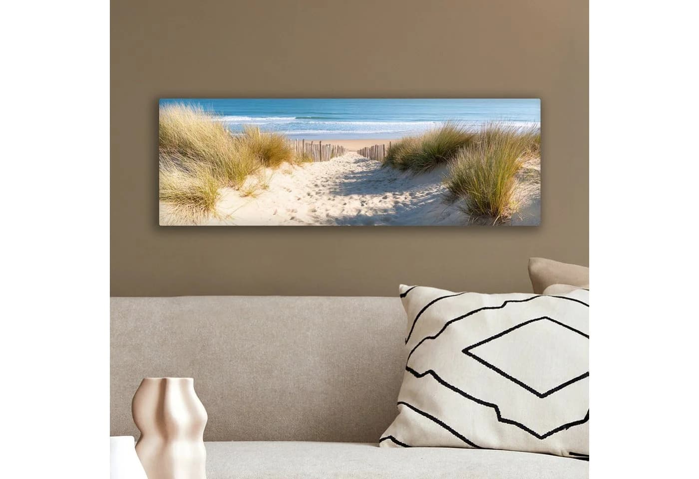 OneMillionCanvasses® Leinwandbild Panorama Strand Meer Düne Sommer - Bild 4