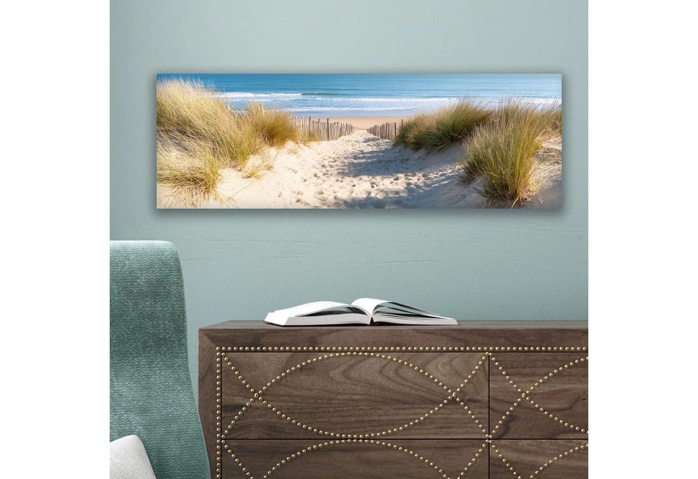 OneMillionCanvasses® Leinwandbild Panorama Strand Meer Düne Sommer - Bild 5