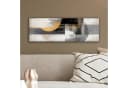 OneMillionCanvasses® Leinwandbild Panorama Abstrakt Gold Silber Formen Bild 4