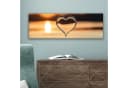 OneMillionCanvasses® Leinwandbild Panorama Herz - Wasser - Sonnenuntergang - Natur - Zen Bild 5