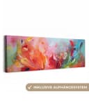 OneMillionCanvasses® Leinwandbild Panorama Ölfarbenoptik Abstrakt Farbenfroh Fotodruck 60x20 cm Bild 2