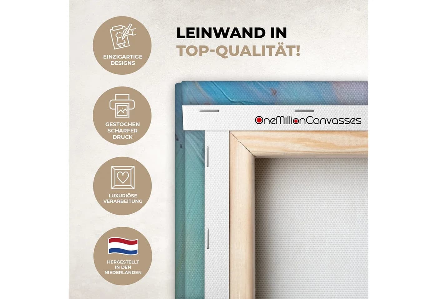 OneMillionCanvasses® Leinwandbild Panorama Ölfarbenoptik Abstrakt Farbenfroh Fotodruck 60x20 cm - Bild 3