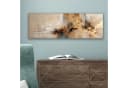 OneMillionCanvasses® Leinwandbild Panorama Modern Braun Beige Abstrakt Fotodruck Wandbild Bild 5