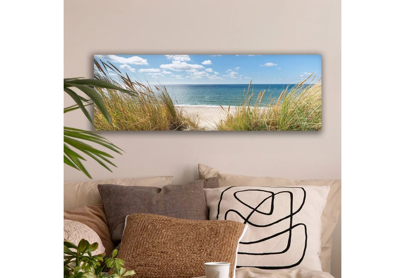OneMillionCanvasses® Leinwandbild Panorama Düne Strand Meer