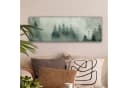 OneMillionCanvasses® Leinwandbild Panorama Wald - Nebel - Bäume - Natur Bild 1