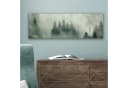 OneMillionCanvasses® Leinwandbild Panorama Wald - Nebel - Bäume - Natur Bild 5
