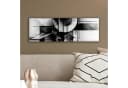 OneMillionCanvasses® Leinwandbild Panorama Abstrakt Schwarz Weiß Fotodruck Bild 4