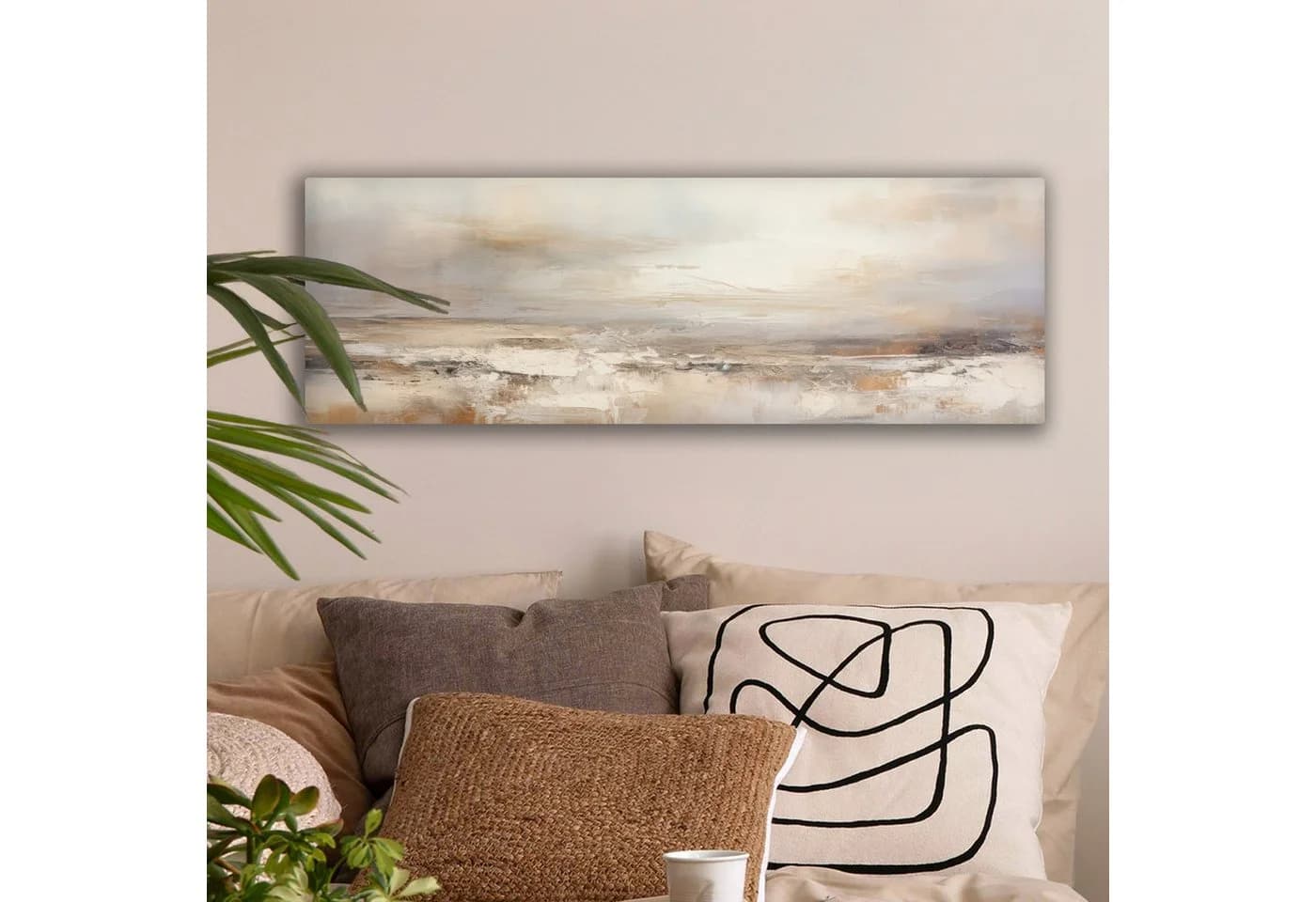OneMillionCanvasses® Leinwandbild Panorama Kunst Industriell Grau Braun Abstrakt Fotodruck