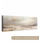 OneMillionCanvasses® Leinwandbild Panorama Kunst Industriell Grau Braun Abstrakt Fotodruck Bild 2