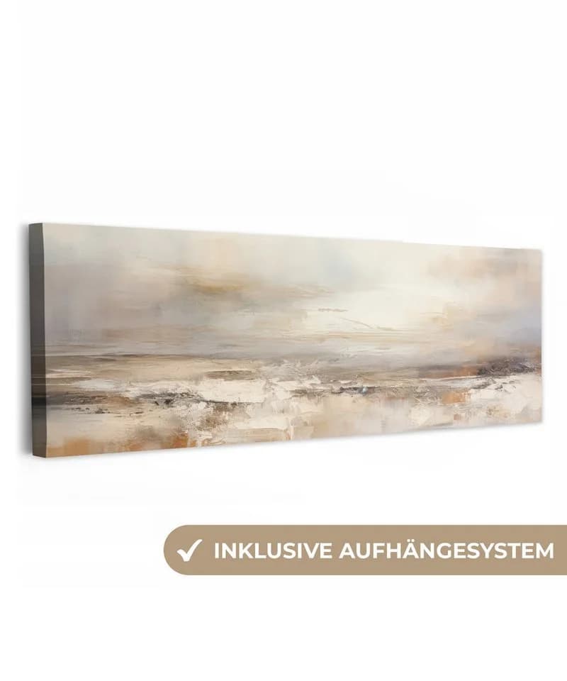 OneMillionCanvasses® Leinwandbild Panorama Kunst Industriell Grau Braun Abstrakt Fotodruck - Bild 2