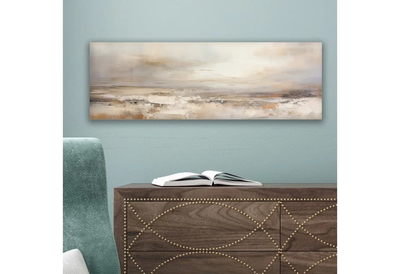 OneMillionCanvasses® Leinwandbild Panorama Kunst Industriell Grau Braun Abstrakt Fotodruck - Bild 5