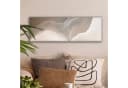 OneMillionCanvasses® Leinwandbild Panorama Wellenlinien Beige/Weiß Bild 1