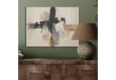 MuchoWow Akustikbild Abstrakt Beige Schwarz Weiß Gold PET-Filz Bild 3