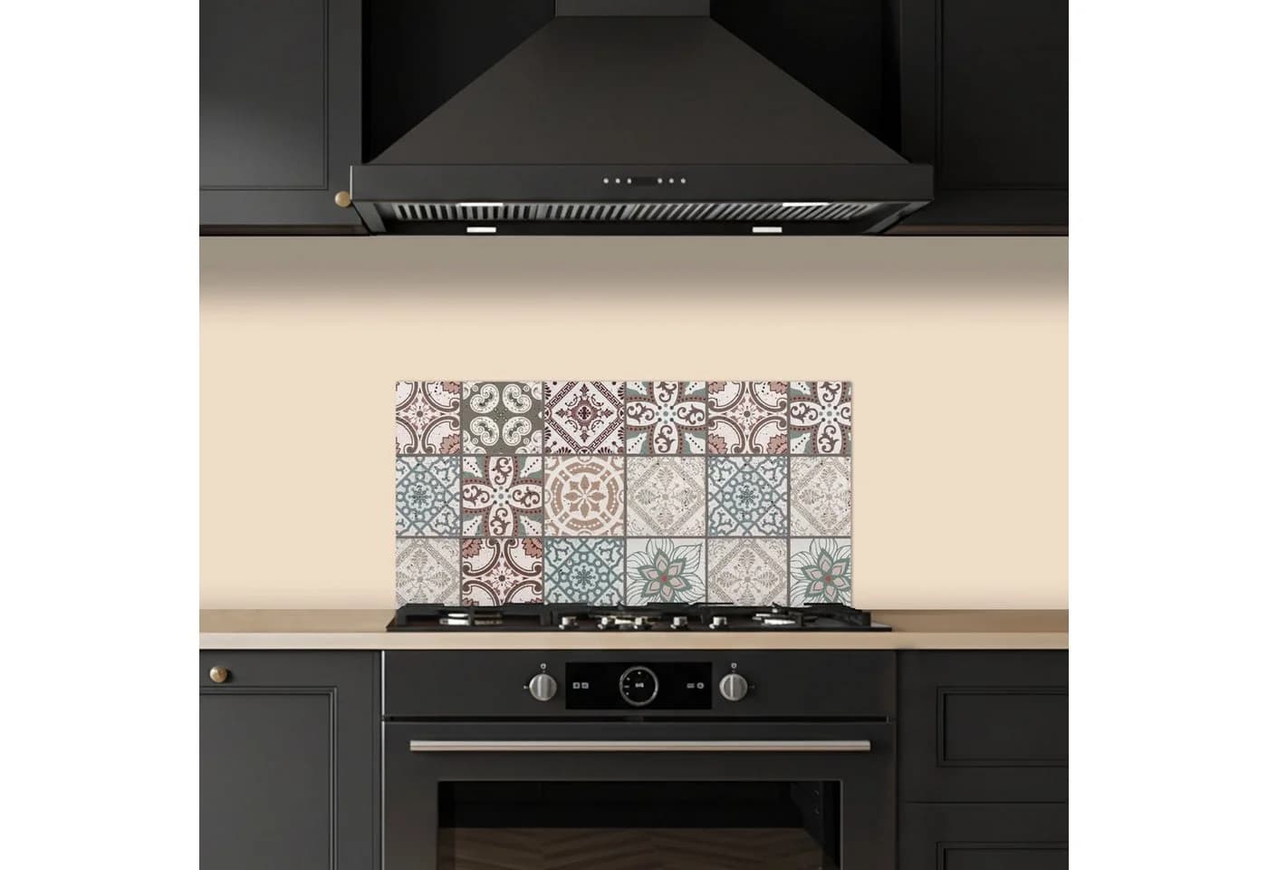 KitchenYeah Küchenrückwand Selbstklebend Mosaik Braun Glasoptik - Bild 5