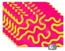 MuchoWow Platzset Linie Gelb Abstrakt 6er Set Vinyl Bild 2