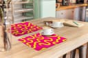 MuchoWow Platzset Linie Gelb Abstrakt 6er Set Vinyl Bild 3