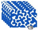 MuchoWow Platzset 6-tlg. Blau Abstrakt Vinyl Bild 2