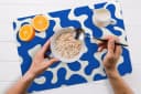MuchoWow Platzset 6-tlg. Blau Abstrakt Vinyl Bild 4