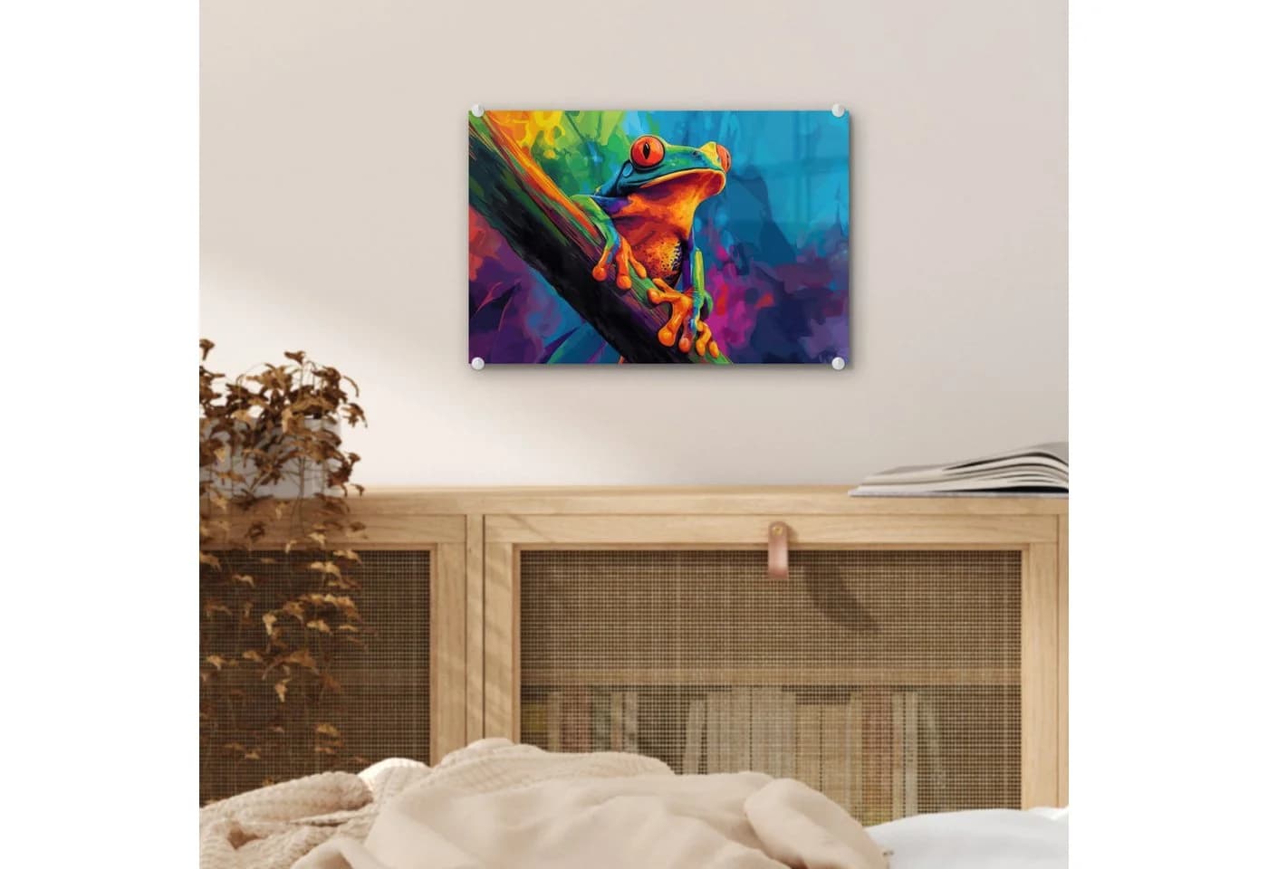 MuchoWow Acrylglasbild Frosch Bunt - Bild 5