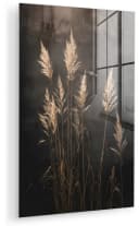 MuchoWow Acrylglasbild Ziergras Schwarz mit Aufhängung Bild 2