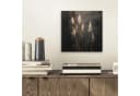 MuchoWow Metallbild Ziergras Federn Beleuchtung Schwarz 20x20 cm Bild 1