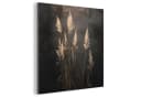 MuchoWow Metallbild Ziergras Federn Beleuchtung Schwarz 20x20 cm Bild 2