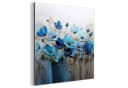 MuchoWow Metallbild Blumen Blau 20x20 cm Bild 2