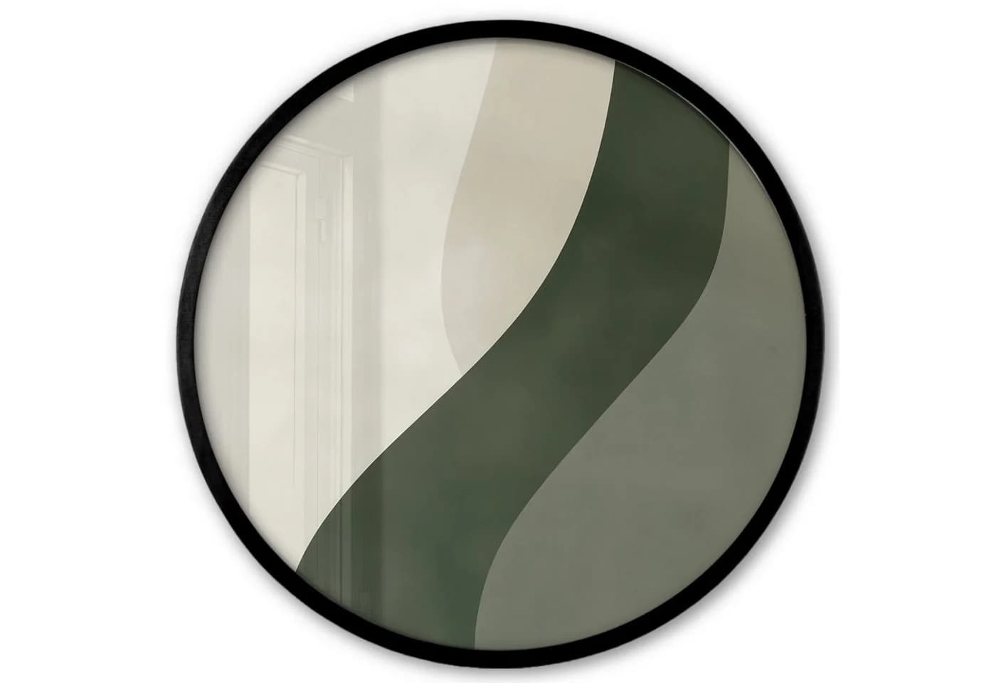 MuchoWow Poster Rund Grün Beige Abstrakt Modern - Bild 2