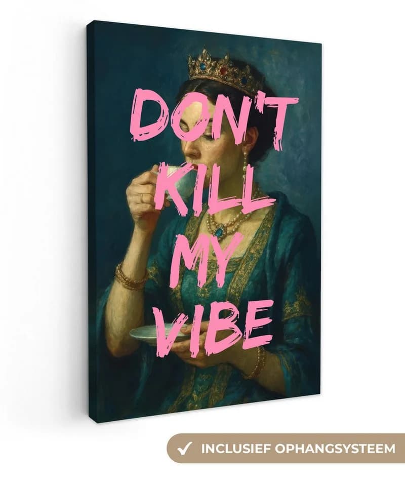OneMillionCanvasses® Leinwandbild Frau mit Krone Rosa - Bild 2