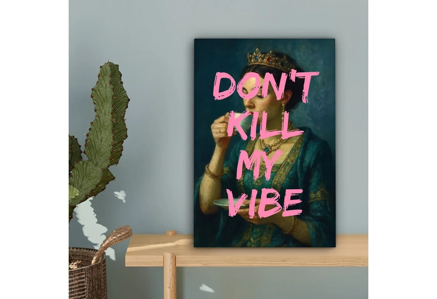 OneMillionCanvasses® Leinwandbild Frau mit Krone Rosa - Bild 5