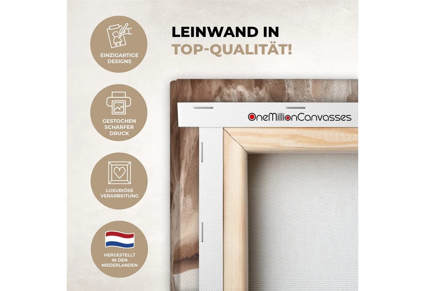 OneMillionCanvasses® Leinwandbild Felsen - Meer - Sand - Schlucht 30x20 cm - Bild 3