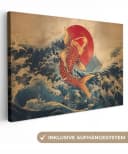 OneMillionCanvasses® Leinwandbild Koi - Meer - Wellen - Sonne 30x20 cm Bild 2