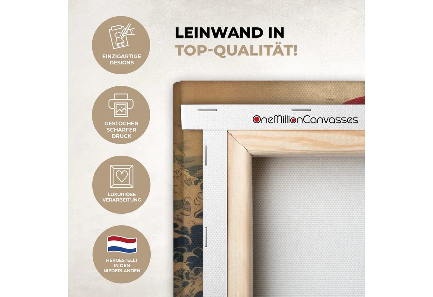 OneMillionCanvasses® Leinwandbild Koi - Meer - Wellen - Sonne 30x20 cm - Bild 3