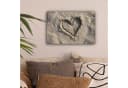 OneMillionCanvasses® Leinwandbild Herzform - Signiert - Beige - Sand, Fotodruck Bild 1